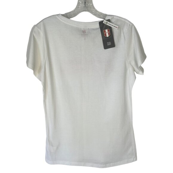 FPF Vamos Peru Soccer Futbol Tshirt Womens Large White New Official Licensed - Picture 2 of 11